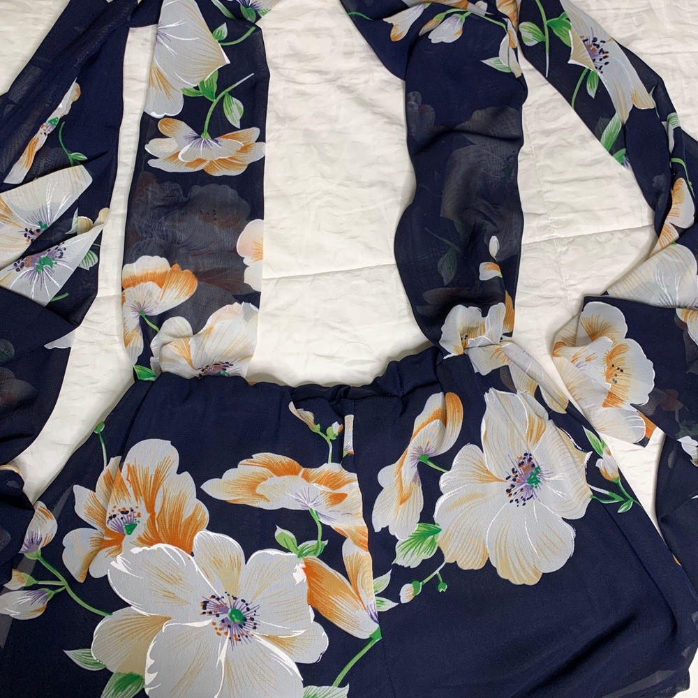 Floral print multi-way romper